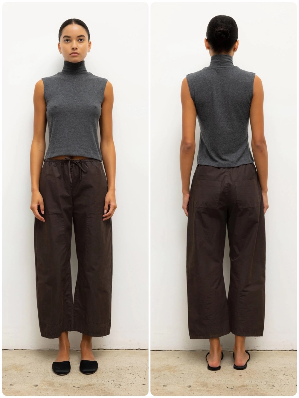 LESET Kyoto Carpenter Pants Chocolate Brown Size Large
